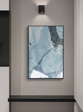 现代简约北欧抽象挂画客厅装饰画走廊过道玄关壁画餐厅灰色三联画