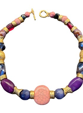 青岛中古 文艺复古风配套项链+耳饰中国风时尚耳饰耳钉