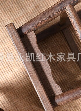 鸡翅木方凳实木小板凳鸡s翅木凳子中式客厅将军凳鸡翅木成人小凳