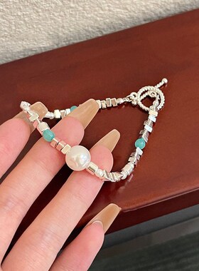 碎银子串珠珍珠手链女款夏轻奢小众高级感个性百搭气质手饰品配饰