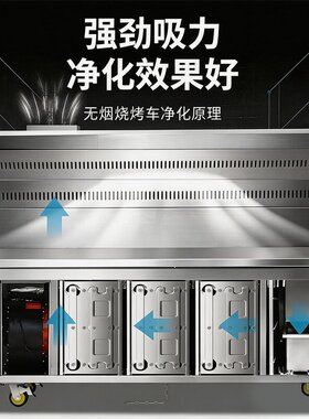 净西子水电复合无烟净化烧烤车商用烧烤油烟净化器环保摆摊烧烤车