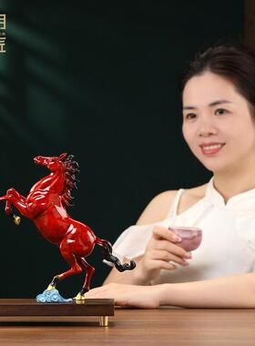 大明铜匠赤兔马生肖马摆件客厅玄关办公室酒柜装饰品乔迁商务礼品