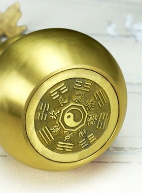 黄铜天医葫芦摆件开盖空心大号客厅玄关入户门卧室床头桌面装饰