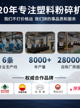 工业塑料粉碎机强力大型废旧塑料回收再生设备破碎机碎料机撕碎机