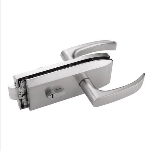 办公室玻璃门锁百叶高隔断执手锁单开缺口平口双开门压把锁带手柄 - 图3