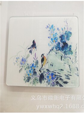 2019新款5MM红字广告秤小屏180公斤/100克健康秤玻璃秤人体秤礼品