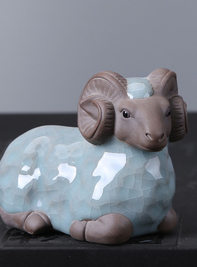 陶瓷生肖羊摆件招财三羊开泰小羊家居可爱装饰品客厅电视柜摆设