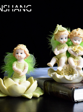 天使花仙子娃娃宝宝摆件 家居装饰品蛋糕汽车装饰摆设 儿童礼物