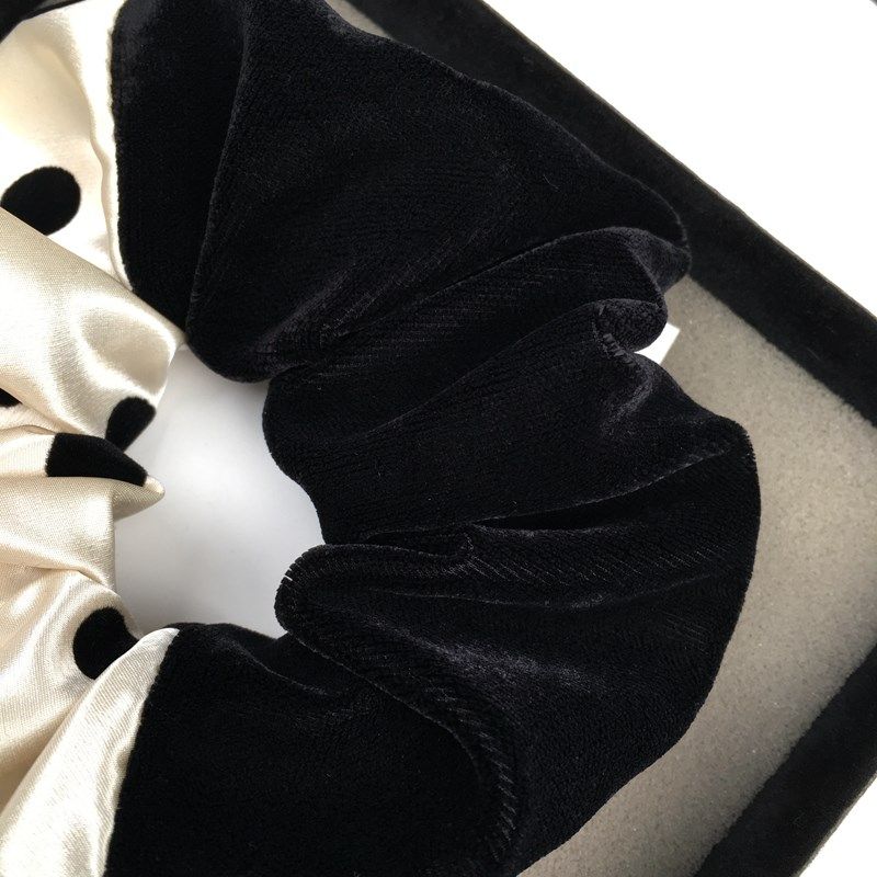 大肠发圈女2025新款丝绒大肠圈头绳日韩波点高级感发绳头花扎头发,淘宝优惠券,粉丝福利购,淘宝优惠卷