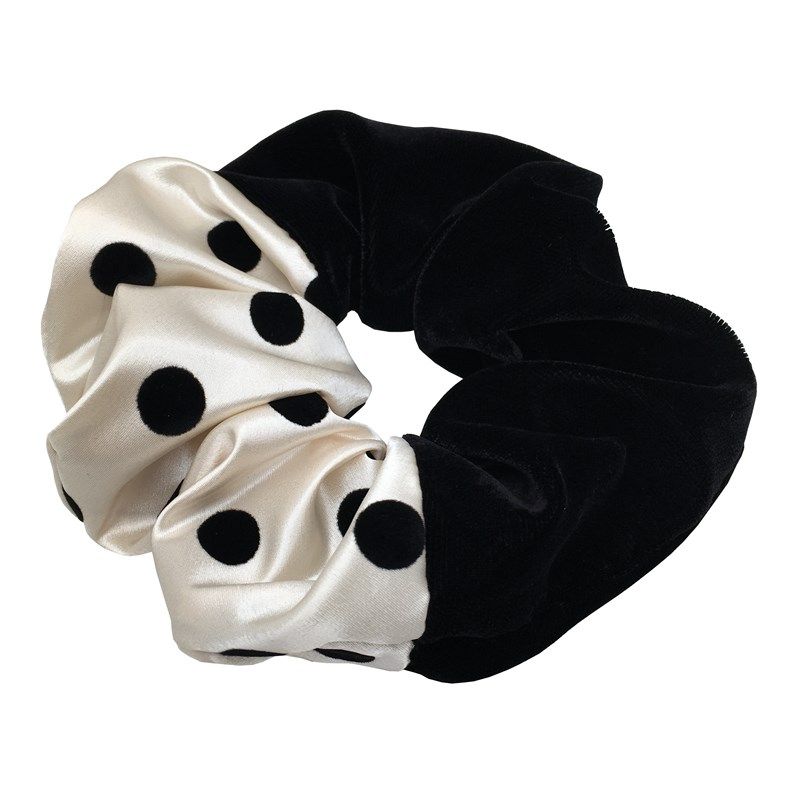 大肠发圈女2025新款丝绒大肠圈头绳日韩波点高级感发绳头花扎头发,淘宝优惠券,粉丝福利购,淘宝优惠卷