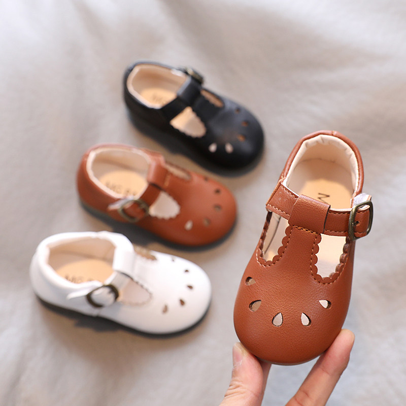 春秋新款儿童镂空小皮鞋2021年复古英伦风女童单鞋小童男宝豆豆鞋,淘宝优惠券,粉丝福利购,淘宝优惠卷