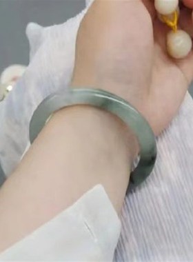 芋泥啵啵玻璃手镯仿玉汉服手链闺蜜学生女贵妃叮当镯一对古风镯子