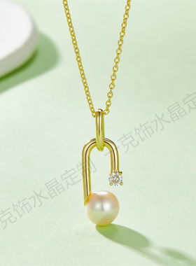 时尚爆款S925银天然淡水珍珠项链