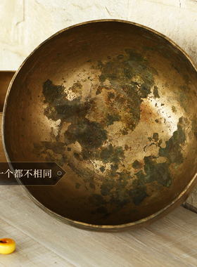 尼泊尔手工颂钵瑜伽冥想颂钵放轻松铜钵佛音钵静心梵音钵家用老钵