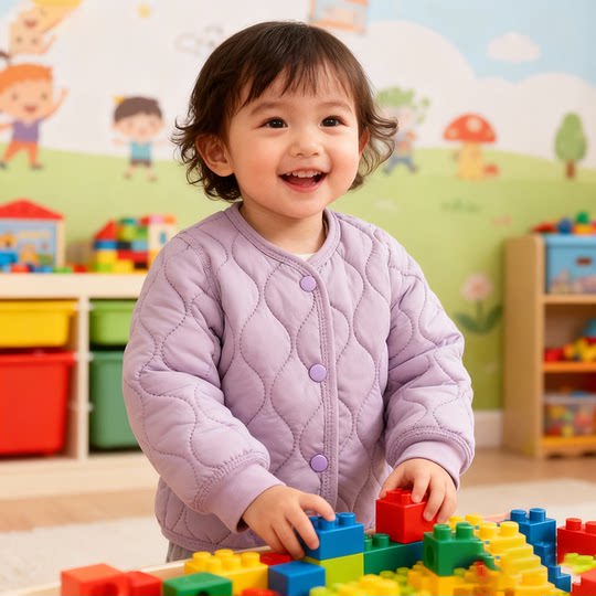 Children's warm student inner thickened jacket