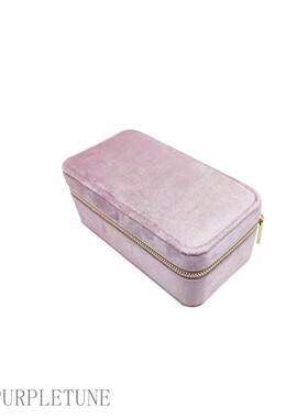 PURPLETUNE/紫调金银珠宝首饰盒天鹅绒双层收纳箱防氧化防磨损