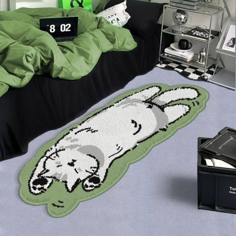 可爱猫咪仿羊绒地毯ins风卧室床边毯客厅沙发异形毛绒毯子床前毯,淘宝优惠券,粉丝福利购,淘宝优惠卷