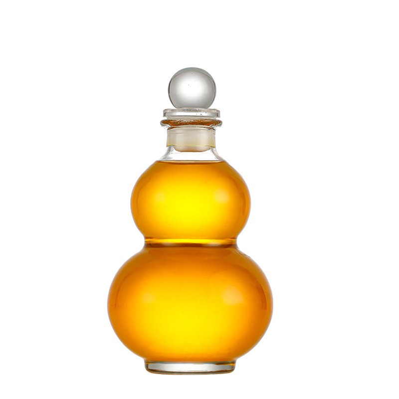 New creative gourd glass wine bottle home brewed wine glass bottle sealed white wine fruit wine wine bottle