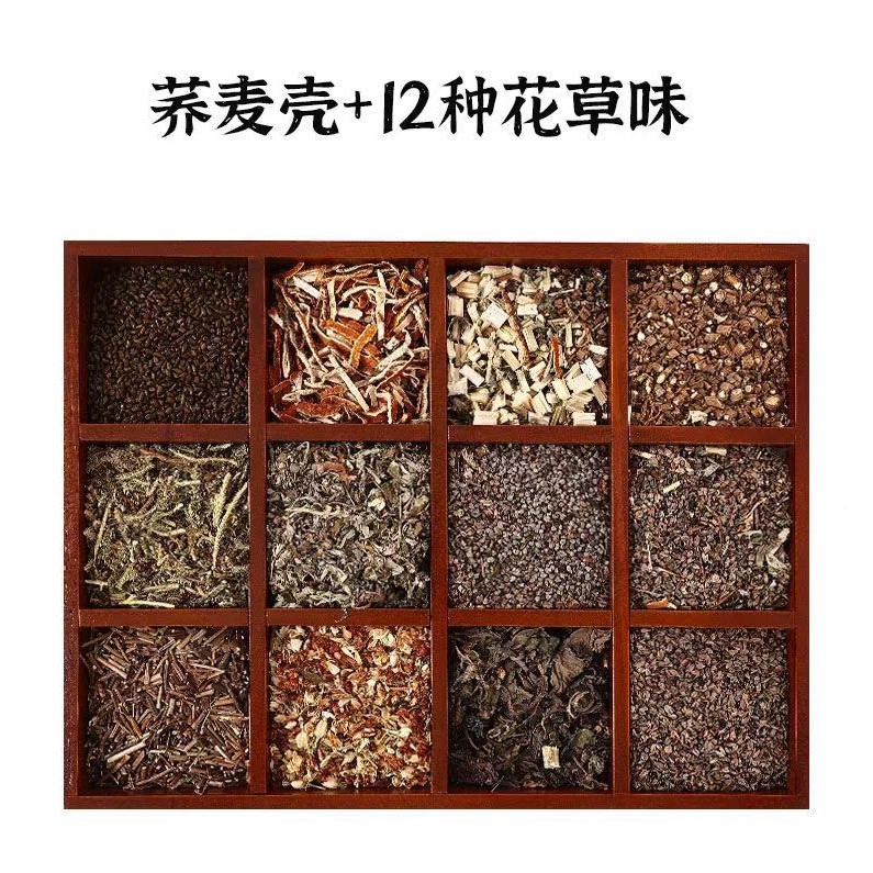 【采棉人】枕头护颈花草枕芯面料颈椎曲线睡眠手工荞麦枕透气枕 - 图3