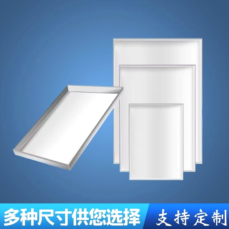 304多功能不锈钢方形手工盘托盘展示盘空调外机接水盘绿植接水盘 - 图1