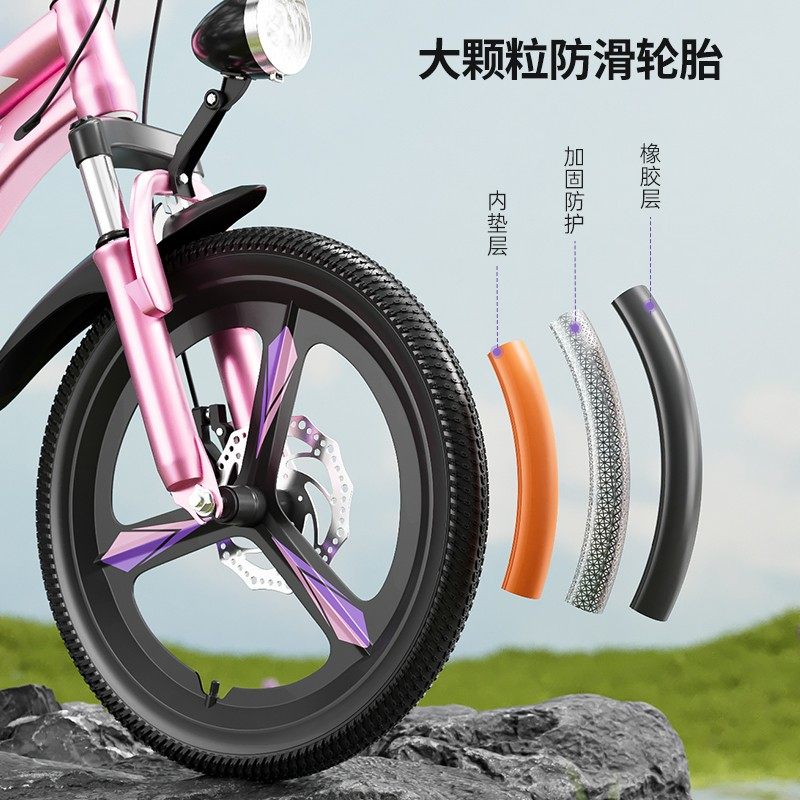 凤凰儿童自行车女童男童6-12岁男女孩小学生18寸变速单速碟刹单车,淘宝优惠券,粉丝福利购,淘宝优惠卷