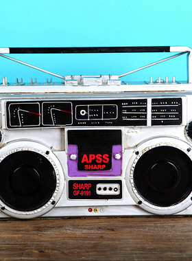 铁艺复古80年代录音机收音机模型怀旧摆件摆饰品酒吧拍摄道具创意