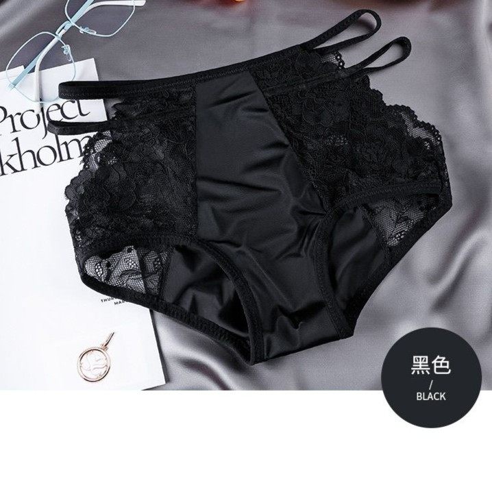 性感高腰细带蕾丝镂空内裤女滑透气大码纯欲风包臀三角裤女短裤,淘宝优惠券,粉丝福利购,淘宝优惠卷