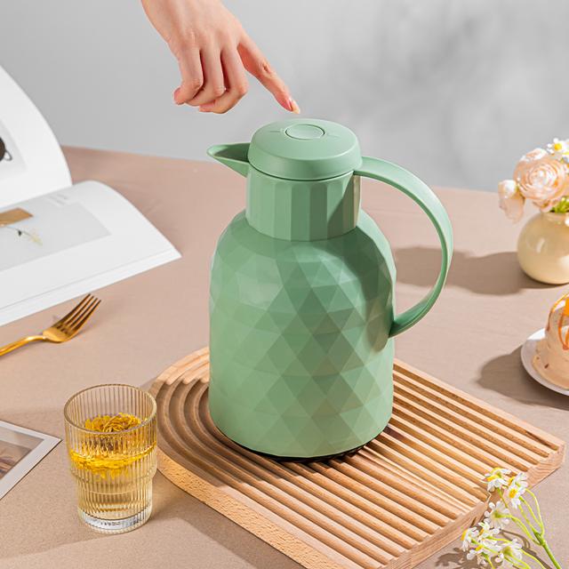 NERVISHI/乐唯诗家用保温壶按压出水大容量便携冷热 暖水壶冷水壶 - 图1