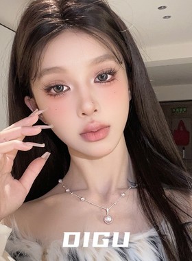 嘀咕家 铜合金仿珍珠项链 轻奢珍珠链条项链女法式颈链百搭锁骨链