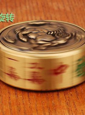 马上胡招财麻将神器手把件一万东风胡牌可旋转解压摆件指尖陀螺