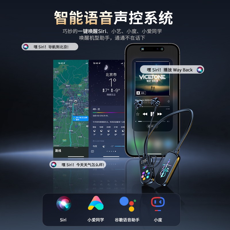 【今日福利】通用挂脖无线蓝牙耳机K歌耳返直播带麦克风通话变音 - 图1