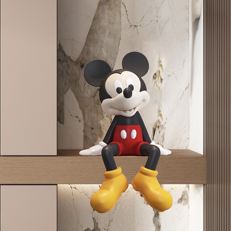 L米奇卡通可爱坐姿摆件电视柜酒柜装饰品摆件卡通创意乔迁新居 - 图0