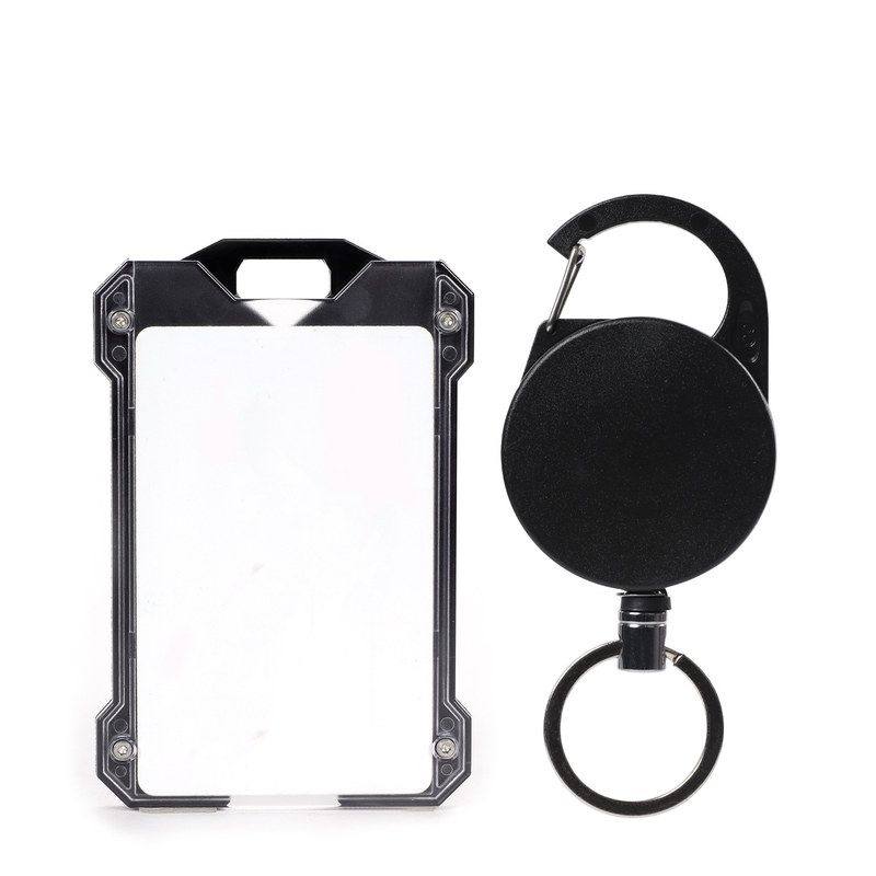 户外伸缩卡套易拉扣钢丝登山快速挂扣防丢胸卡小配件黑色拉扣工牌,淘宝优惠券,粉丝福利购,淘宝优惠卷