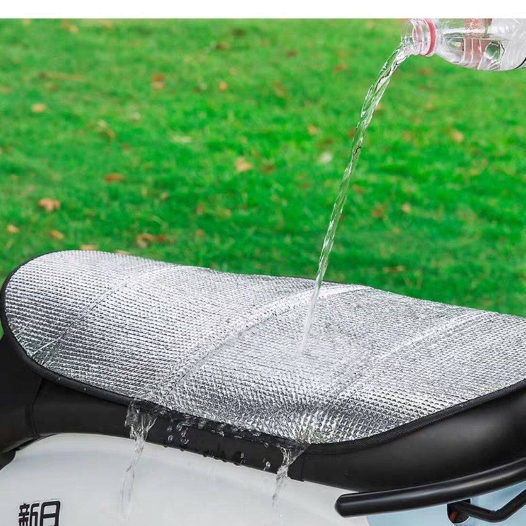 摩托车双层通用翻翻坐垫夏季电瓶防烫防水座套防晒电动车隔热座垫