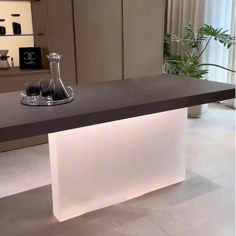 磨砂发光透明亚克力桌腿定制悬浮桌脚餐桌岛台支架支撑腿别墅专用,淘宝优惠券,粉丝福利购,淘宝优惠卷