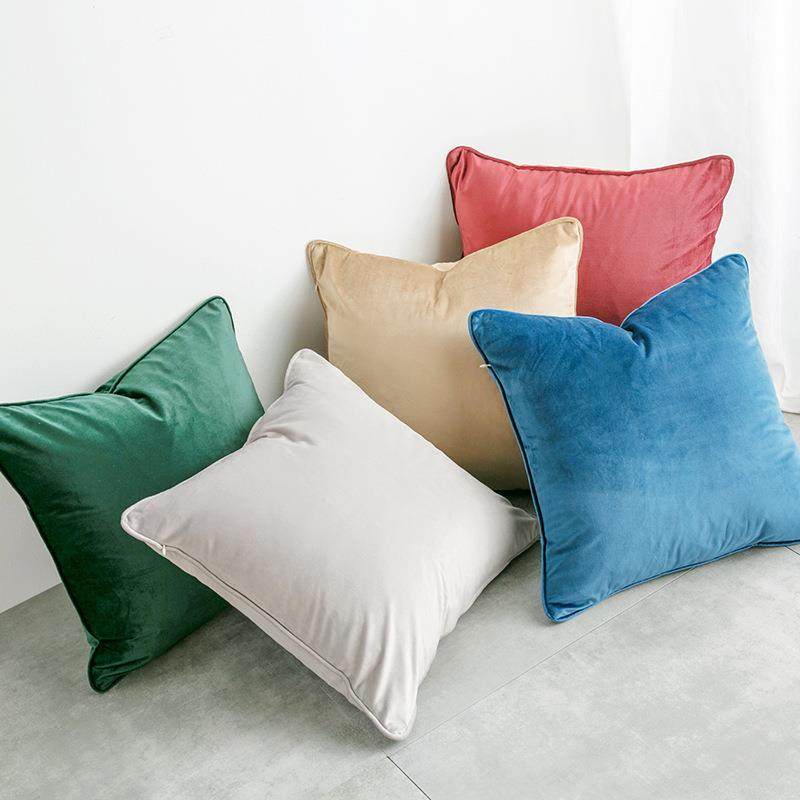北欧纯色毛绒抱枕套办公室沙发床头靠枕酒店抱枕靠垫北欧风家居,淘宝优惠券,粉丝福利购,淘宝优惠卷