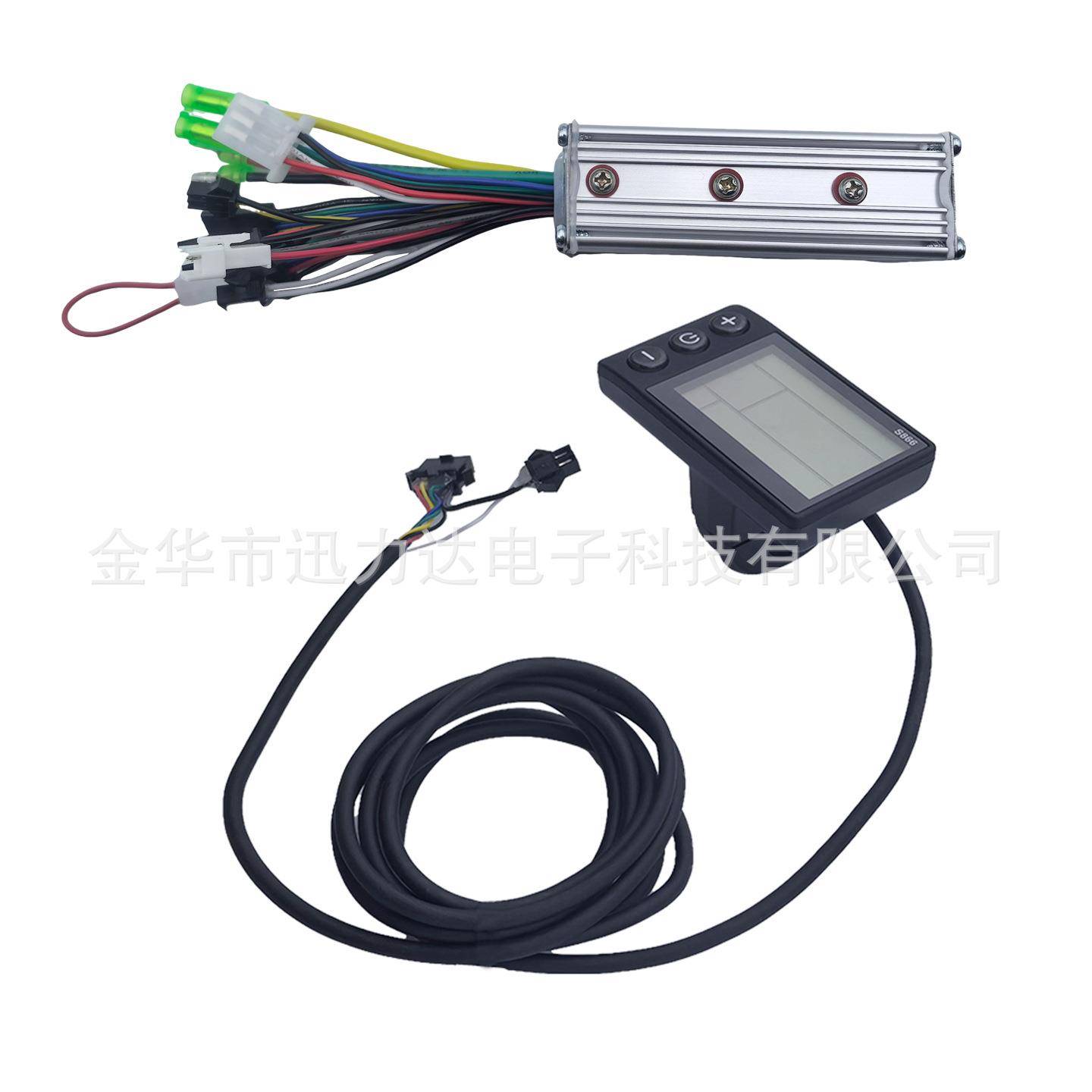 电动自行车山地车滑板车LCD液晶仪表锂电控制器电量速度显示866 - 图1