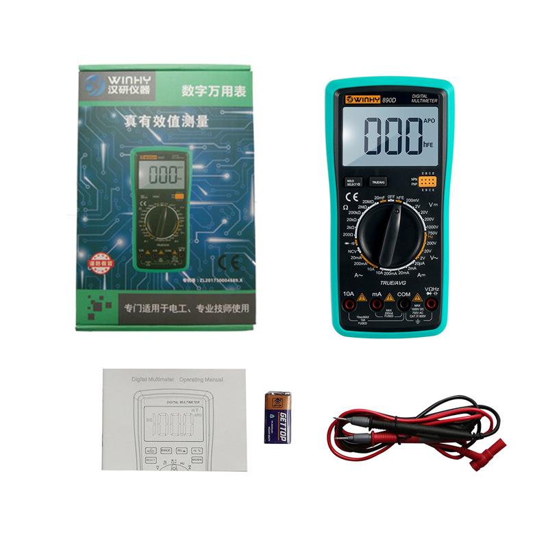 890D数字万用表电工仪器仪表万用表手持式真有效值平均值测量 - 图3