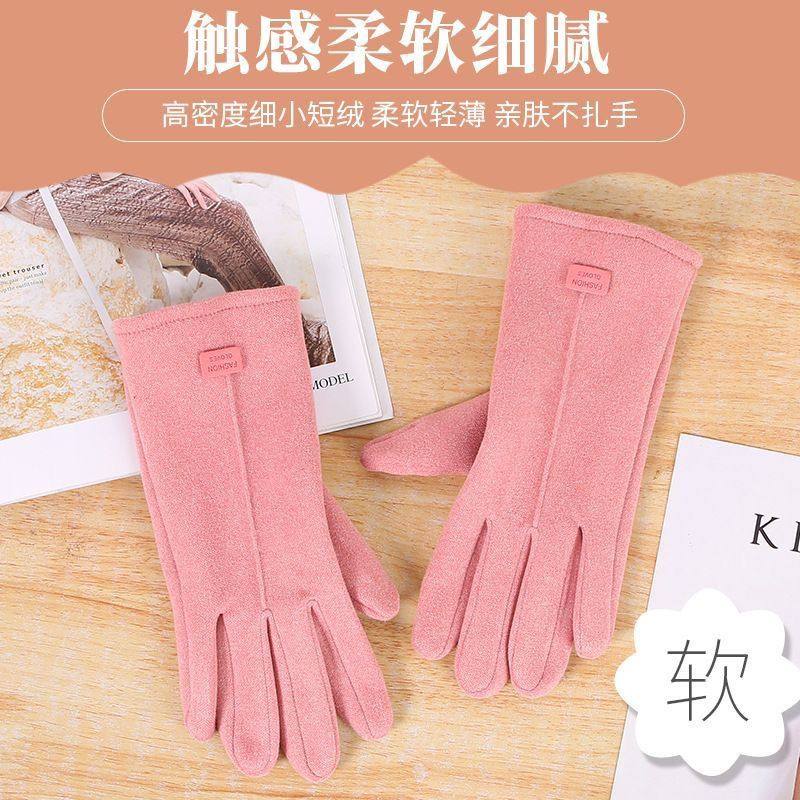 保暖手套加绒冬季防风女士手套秋冬简约时尚亲肤可触屏手套冬天,淘宝优惠券,粉丝福利购,淘宝优惠卷