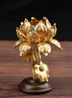 藏传民族用品 慧宝纯铜密宗法器供奉朵玛食子酥油花佛前八供摆件