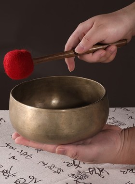 梵木果收藏里木那老颂钵瑜伽冥想安抚静心复古铜罄钵音碗铜钵疗愈