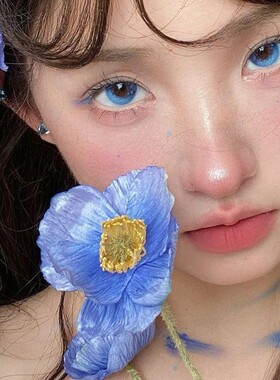 2026甜美清冷感蓝色花朵发夹