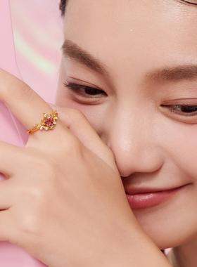 魔法少女」美森系少女羽翼戒指