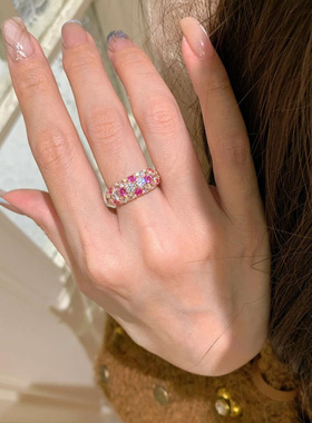 红满钻锆石玫瑰到了花期戒指