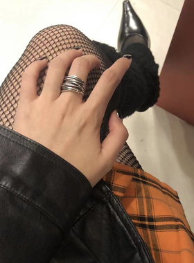 多层银线缠绕戒指做旧复古小众