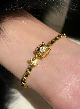 2026新款小香风编织四叶草手链