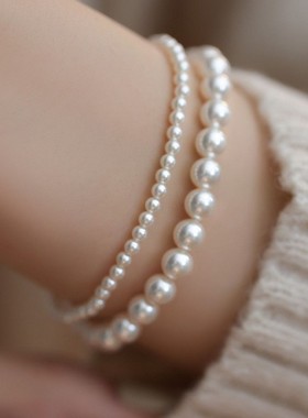 2025新款轻奢经典奶油白手链