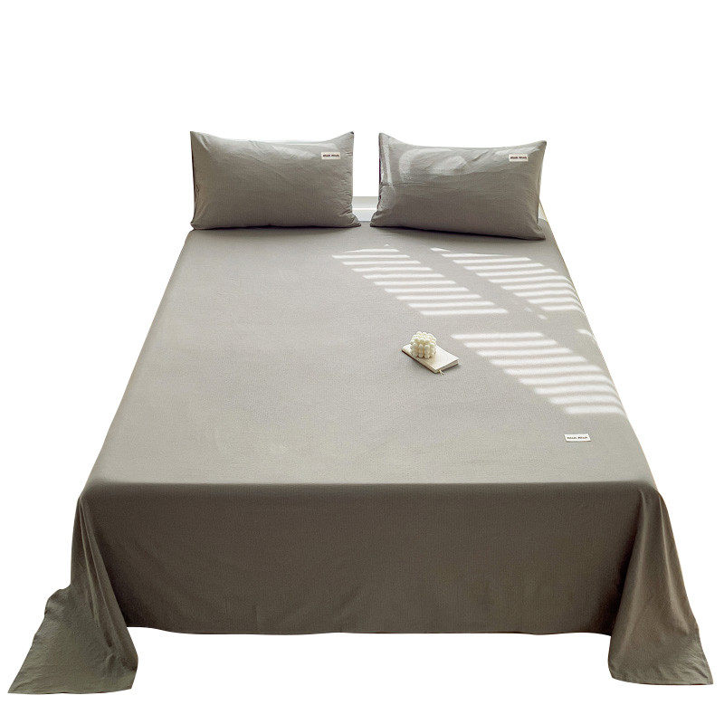 A类双层纱日式纯色床单单件枕套三件套单人学生宿舍床被单双人1.8,淘宝优惠券,粉丝福利购,淘宝优惠卷