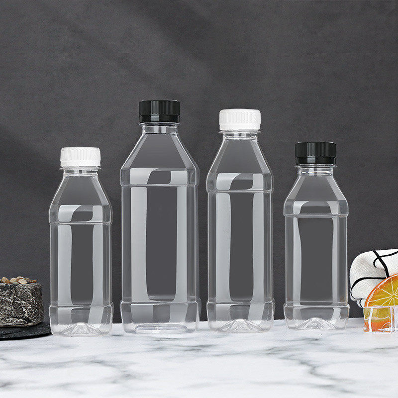 300ml矿泉水瓶塑料透明带盖pet方形果汁酒酵素分装一次性饮料瓶子,淘宝优惠券,粉丝福利购,淘宝优惠卷
