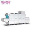Lechuang commercial dishwasher canteen fully automatic channel dishwasher long queue double cylinder double spray with double drying